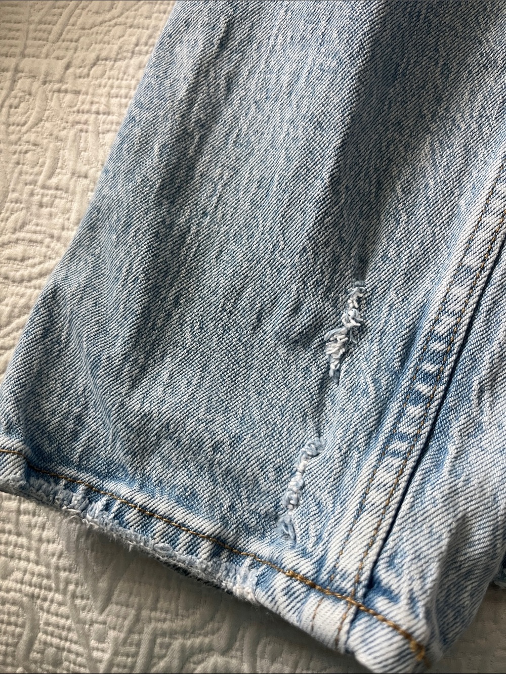 Abercrombie & Fitch Curve Love Light Wash High Rise Straight Jeans 90s size 25/0 - Picture 8 of 8